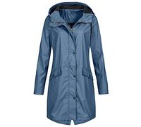 ANHATUIV Women'S Rain Jacket With Hood Raincoat Windproof Waterproof Jacket Outdoor Hoodie Waterproof Windproof Long Coat Rain Parka Raincoat Outdoor Jackets Sports Jackets Blue XL