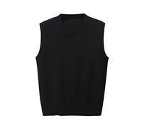 ANHATUIV Women's Sleeveless Jumpers Women Knitted Sweater Tank Top Knitwear Plaid Pullovers Sweatshirts Oversized V Neck Cable Knit Vintage Retro Stylish Spring Autumn Winter Women