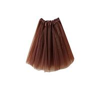 ANHATUIV Women's Tutu Skirts Tulle Skirt Mini Skirts 3 Layered Bubble Dance Skirt Prom Elastic Fancy Dress Costume Dress-up Parties Dancing Tutu Outfit Ballet Tutus for Adults Multi-Color Coffee