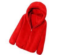 ANHATUIV Womens Zip Up Hoodie Fleece Oversized Y2K Full Zipper Plain Hooded Sweatshirt Women's Sloane Faux Hooded Jacket Winter Warm Faux Coat Long Sleeve Coat Outwear M