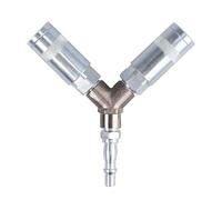 Anhoer 1/4" BSP Airline Hose Connector 3 Way Quick Release Connectors Y Splitter Airline Coupling Air Line Fittings Male/Female Thread Quick Release Coupler for Air Lines & Tools