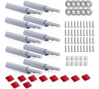 Anhoer 10Pcs Push to Open Door Catches Soft Close Magnetic Door Latch Tip On Plastic Push Catch Cabinet Push to Open Door Opener for Closet Wardrobe Closure