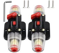 Anhoer 2Pcs 30A Car Circuit Breaker 12V-24V DC Car Battery Fuse Holder Inverter with Manual Reset Inline Fuse Thermal Car Audio Waterproof for Car Truck Bus RV Boat Marine Vehicle