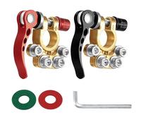 Anhoer 2Pcs Battery Terminal Connectors 4-Way 12V/24V Car Battery Terminal Clamp Quick Release Positive and Negative Car Battery Connectors for Cars Trucks Buses RVs