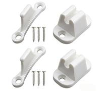 Anhoer 2Pcs Caravan Door Retainer Catch Door Retainer Kit T Shape Door Stop Retaining Catch Holder Set White T-Shape Patio Door Holder with 35mm and 48mm for Rv Campervans