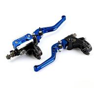 Anhoer 2Pcs Motorcycle Brake Clutch Lever 7/8" Universal Motorcycle Handlebar Master Cylinder Levers 22mm Cylinder Reservoir Levers Left & Right Handle Clutch Lever Set (Blue)