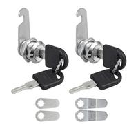 Anhoer 2Pcs Security Mailbox Lock 25mm with Different Keys Barrel Drawer Mail Box Locker Cam Lock Cabinet Drawer Cam Locks for Door Cabinet Cupboard Locker Letter Box Wardrobe
