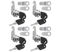 Anhoer 4Pcs Security Mailbox Lock 16mm with Alike Keys Barrel Drawer Mail Box Locker Cam Lock Cabinet Drawer Cam Locks for Door Cabinet Cupboard Locker Letter Box Wardrobe
