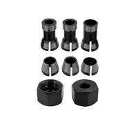 Anhoer 8 Piece Collets Set Router Collet Chuck Router Bit Collet Adapter Collet Chuck 6 mm, 6.35 mm, 8 mm with 2 Nuts for Engraving Machine for Einhell Katsu Bosch Dewalt