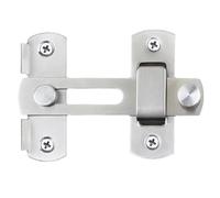 Anhoer Sliding Barn Door Lock Stainless Steel Sliding Bolt Door Security Lock Safety Flip Gate Latches & Door Bolt Locks for Cabinet Bathroom Outdoor Garage Garden (Silver 4 Inch 180°)