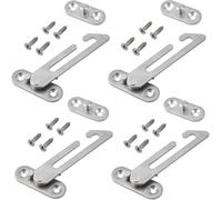 Anhoer Window Restrictor Safety Locks Window Restrictor Security Hook Left Child Lock Restrictor with Screws Stainless Steel for UPVC Windows (Left)