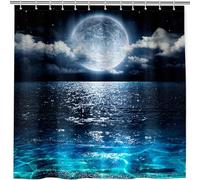ANHOPE Moon Ocean Cloud Night Shower Curtain Waterproof 180 x 200 cm