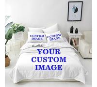 ANHOPE Personalised Bedding Set Custom Pattern & Size Duvet Cover + Pillowcase 3D Printed Pattern - 6619 Customized Quilt Cover for Couple Family Wedding Birthday