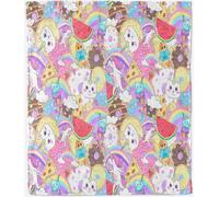 ANHOPE Unicorn Blanket for Bed Sofa Couch All Season Flannel Throw Rainbow Donut Ice Cream Print Pattern Soft Warm Lightweight Fleece Throw Blanket for Kids Adults Twin/Double 150 x 200 cm