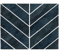 ANHUIB 12 Pcs Herringbone Blue Tile Stickers Peel and Stick Kitchen Wall Tiles Backsplash Herringbone Self Adhesive Wall Tile for Kitchen Waterproof Splashback Stick on Tile Decal for Bathroom 29×23cm