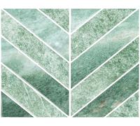 ANHUIB 12 Pcs Herringbone Wall Tiles Green Kitchen Stick on Tiles Sage Green Vinyl Self Adhesive Wall Tile Peel and Stick Vinyl Wall Decal Waterproof Self Adhesive Splashback for Bathroom Sink 29×23cm