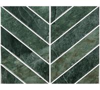 ANHUIB 12Pcs Green Tile Stickers Herringbone Sticky Tile Peel and Stick Kitchen Wall Tiles Backsplash Herringbone Self Adhesive Wall Decals Waterproof Splashback Stick on Tile for Bathroom 29×23cm