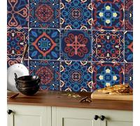ANHUIB 18 Pcs Kitchen Wall Tile 15 x 15 Peel and Stick Tile Decals Self Adhesive Tile Stickers Bathroom Tile Stickers Square Waterproof Sticker Decal Vintage Wall Tiles