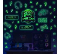 ANHUIB Gamer Wall Sticker - Luminous Gaming Zone for Children's Room