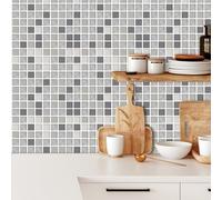 ANHUIB Peel and Stick Wall Tiles Stick on Tiles Grey Kitchen Wallpapers Bathroom Wallpaper Waterproof Tile Effect Wallpaper Self Adhesive Kitchen Sticky Decal Backsplash Mosaic Sticker 44×300cm
