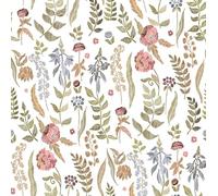 ANHUIB Vintage Floral Self Adhesive Wallpaper Flowers and Grass Contact Paper Flower Wallpaper for Bedroom Colorful Wildflowers Floral Wall Decal for Living Room 44x300cm for Cabinet Worktop Furniture