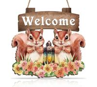 ANHUIB Welcome Sign Front Door Decorations Garden Signs and Plaques for Outside Welcome Garden Ornament Flower Wall Hanging Plaques Home Decor for Outdoor Porch Gate Hanger Farmhouse Signs for Outside