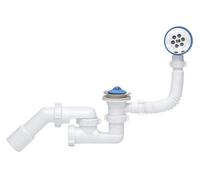 Ani-plast Aniplast Bathtub Drain Waste Trap Set With Strainer And Plug Stainless Steel Bathroom Bath