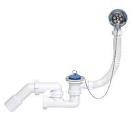 Ani-plast Aniplast Bathtub Drain Waste Trap Set With Strainer Plug And Chain Stainless Steel Bathroom