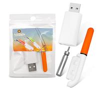 ANI-Safe Orange Beach Casting LED Rechargeable Fishing Rod Tip Light, cod, carp, sea, Course, Pike, CR425 and USB Charger Orange, red, Glow Stick bite Indicator, Clip on, Removable