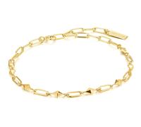 ANIA HAIE 925 Sterling Silver Figaro Chain Link Spike Studded Bangle Bracelet