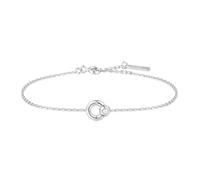 ANIA HAIE 925 Sterling Silver Hoop Bracelet with Freshwater Pearl - 16.5cm + 2cm Extender - Free Gift Box, 16,5 + 2 cm, Sterling Silver, No Gemstone