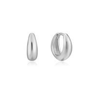 Luxe Minimalism Rhodium Luxe Huggie Hoop Earrings E024-03H