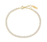 ANIA HAIE Chic Creator Women's Bracelet 925 Sterling Silver Decorated with 10 Cubic Zirconia, Length: 16.5 cm + 2 cm Extension, Includes Gift Box, 16,5 + 2 cm, 925 sterling silver, 14 carat gold