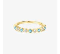 Ania Haie Chill Voyager 14ct Gold Plated Bezel Set Multi Stone Ring R063-01G-54