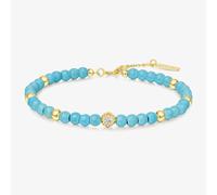 Ania Haie Chill Voyager 14ct Gold Plated Lab Created Turqouise Beaded Bracelet B063-04G