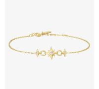 Ania Haie Chill Voyager 14ct Gold Plated Linked Star Bracelet B063-05G