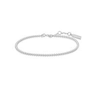 ANIA HAIE Chill Voyager Beaded Bracelet 925 Sterling Silver Decorated with Silver Pearls, Length: 16.5 cm + 2 cm Extension, Includes Gift Box