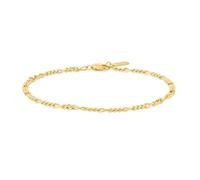 ANIA HAIE Chill Voyager Filia Curb Chain Women's Bracelet 925 Sterling Silver 14K Gold Plated 18.5 Length (Gift Boxed)