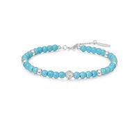 ANIA HAIE Chill Voyager Lab Created Turquoise 925 Sterling Silver Bracelet Decorated with 34 Artificial Turquoise and 2 Cubic Zirconia Stones Length: 16.5cm + 2cm Extender in Gift Box