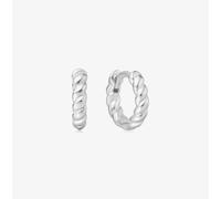 Ania Haie Chill Voyager Sterling Silver Textured Small Huggie Hoop Earrings E063-03H