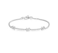 ANIA HAIE DUSK DIVAS Cross Station Women's Bracelet 925 Sterling Silver with 18 Cubic Zirconia Length 16.5 cm + 2 cm Extender Included Gift Box, 16,5 + 2 cm, Sterling Silver Sterling Silver Zirconia