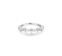 ANIA HAIE Dusk Divas Multi Sparkle Women's Ring 925 Sterling Silver with 6 Cubic Zirconia, Size 52, Includes Gift Box