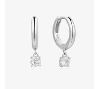 Ania Haie Dusk Divas Sterling Silver Cubic Zirconia Drop Huggie Earrings E061-08H