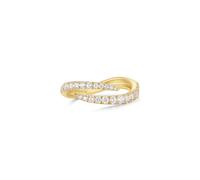 Ania Haie Fairy Dust Gold Spiral Pave Adjustable Ring | Acotis - Sterling Silver / 14ct Gold Plated