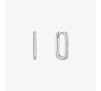 Ania Haie Glam Rock Sterling Silver Sparkling Oval Hoop Earrings E037-04H