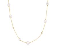 Ania Haie Gold Asymmetric Shell Pearl Station Necklace | Acotis… - Gold Plated