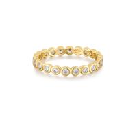 Ania Haie Gold Bezel Set Ring R058-03G - Timeless Design | - Size 52 - Gold Plated / Sterling Silver / Zirconia