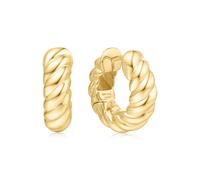 Ania Haie Bold Texture Earrings Goldplated Silver E063-07G - Woman - 925 Sterling Silver Gold 9 mm