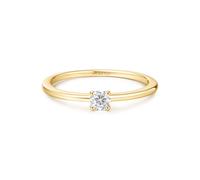 Ania Haie Gold Classic Slim Stacking Ring R064-01G - Elegant Styling | - Size 58 - Sterling Silver / 14ct Gold Plated