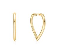 Ania Haie Gold Heart Hoop Earrings - Sterling Silver / 14ct Gold Plated
